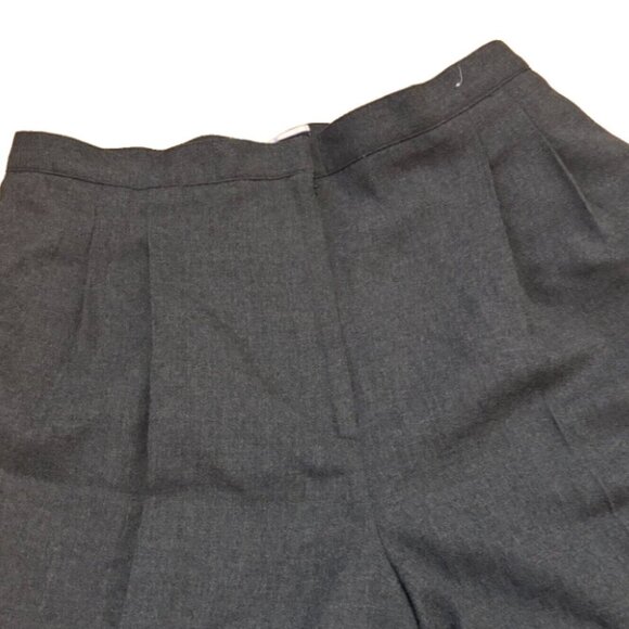 Vintage Amanda Smith Dress Pants Womens Sz 16 Wool Straight Pleated Front Gray - Picture 2 of 6
